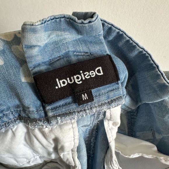 Desigual Women’s Albiw Denim Floral High Waisted Pants size Medium EUC - Picture 10 of 11